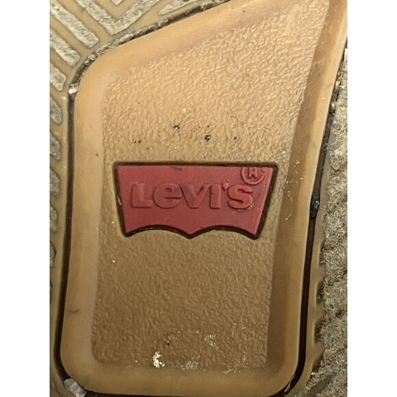 Levi’s Low Top Sneakers Mens 8.5 Black Gray Canvas Logo Lace Up Shoes Streetwear - Picture 9 of 10